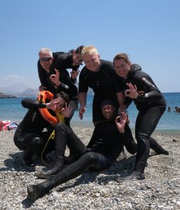 De Rescue Diver cursus groep met Josine, Pierre, Marit, Niek G, Martijn, Niek vd K